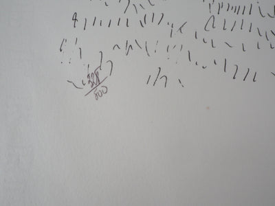 Serge MENDJISKY : Course vu de dos - Lithographie (détail)