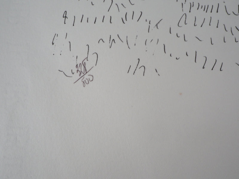 Serge MENDJISKY : Course vu de dos - Lithographie (détail)