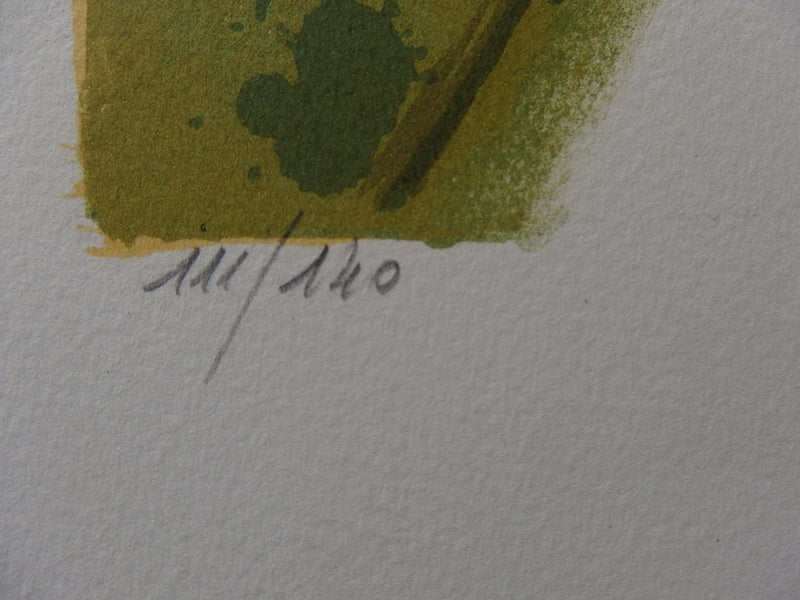 Frédéric MENGUY : Chemin à la campagne - Lithographie (détail)