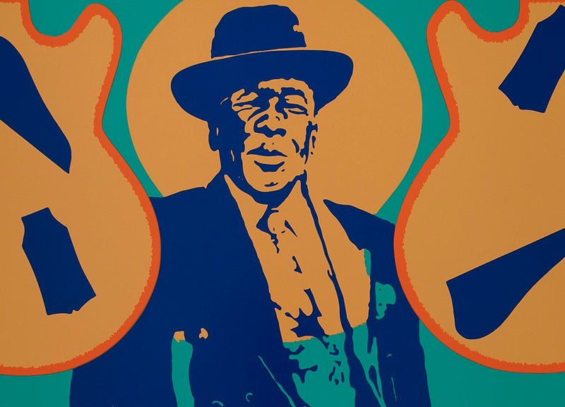 Ivan MESSAC : John Lee Hooker - Sérigraphie (détail)
