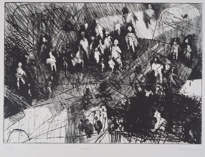 Laure MICHELINO : Métro, 1984 - Gravure