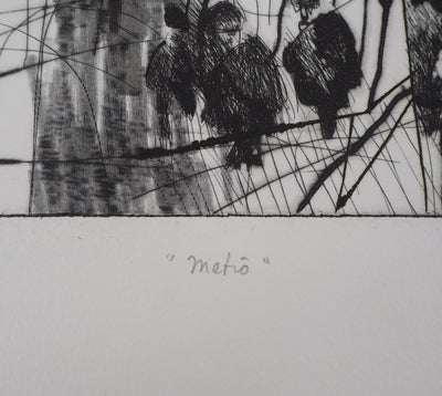 Laure MICHELINO : Métro, 1984 - Gravure (détail)