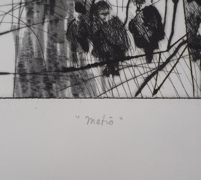 Laure MICHELINO : Métro, 1984 - Gravure (détail)
