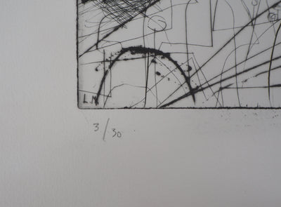 Laure MICHELINO : Métro, 1984 - Gravure (détail)