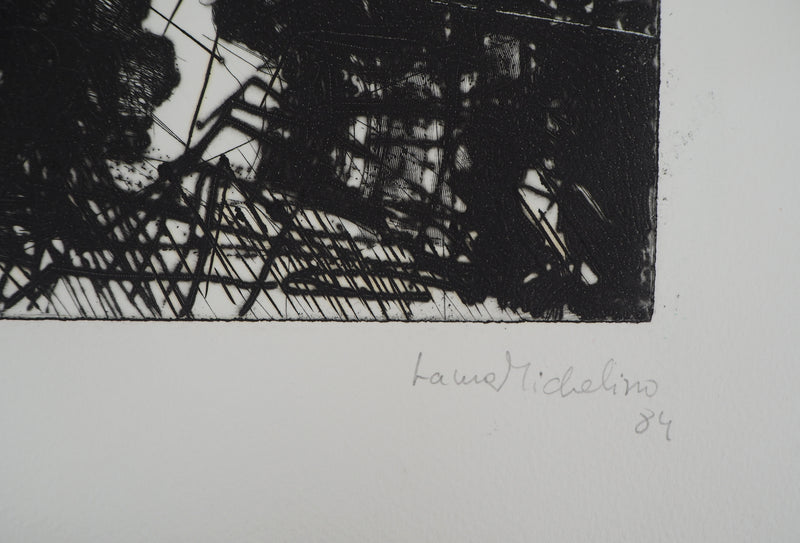Laure MICHELINO : Métro, 1984 - Gravure (détail)