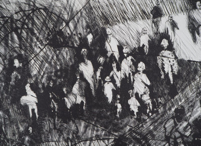 Laure MICHELINO : Métro, 1984 - Gravure (détail)
