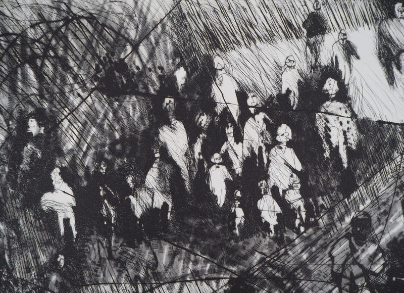 Laure MICHELINO : Métro, 1984 - Gravure (détail)