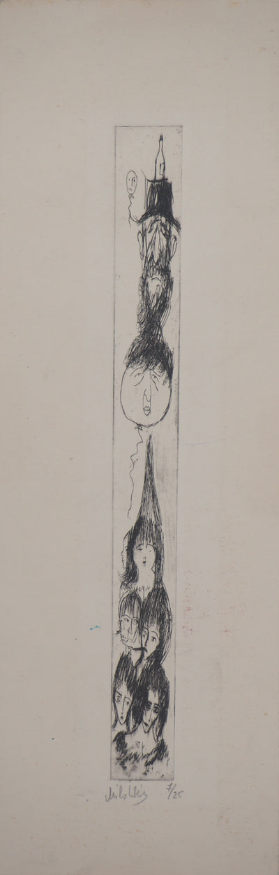 Zvi MILSHTEIN : Portrait de famille  - Gravure