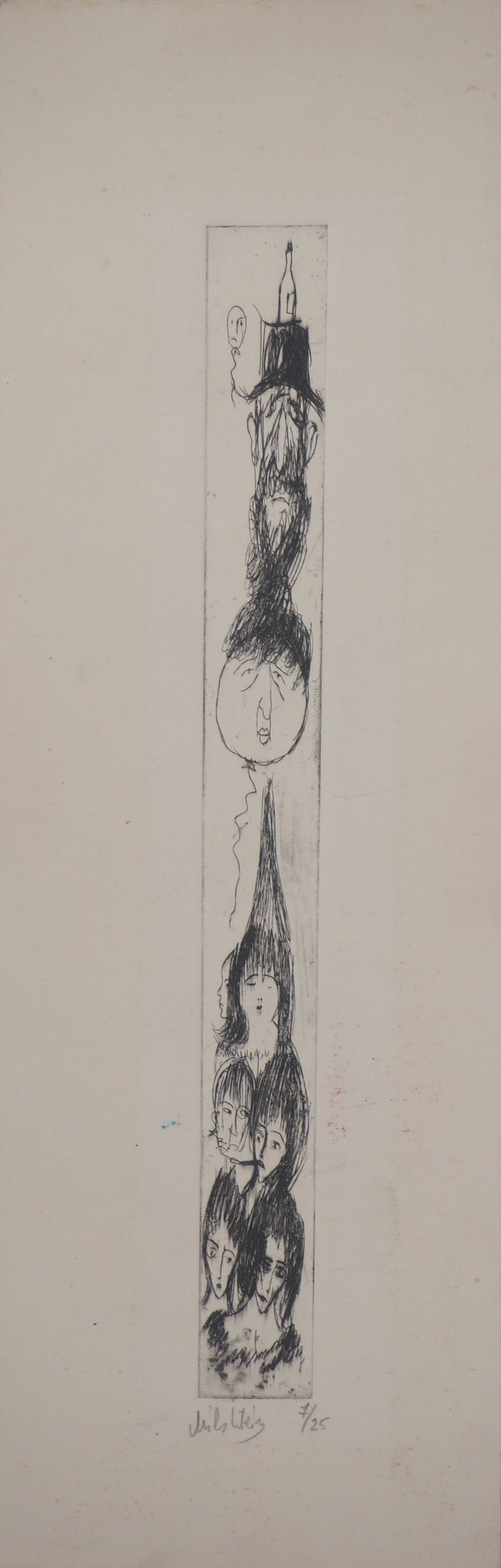 Zvi MILSHTEIN : Portrait de famille  - Gravure