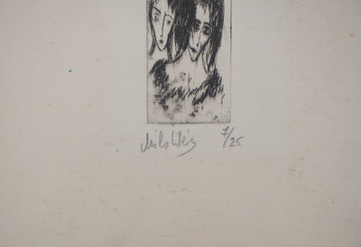 Zvi MILSHTEIN : Portrait de famille  - Gravure (détail)