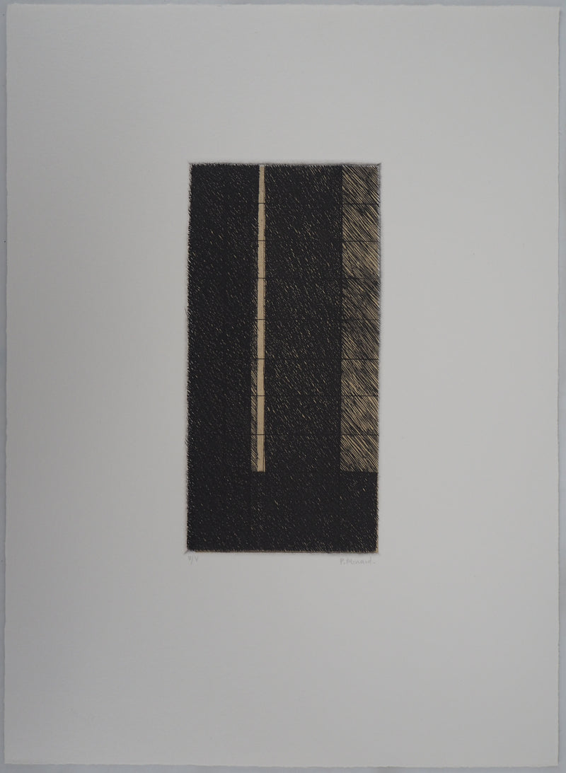 Philippe MINARD : Composition éclairée - Gravure (détail)