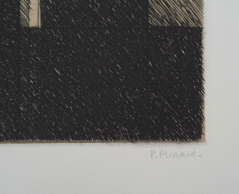 Philippe MINARD : Composition éclairée - Gravure (détail)
