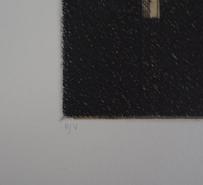 Philippe MINARD : Composition éclairée - Gravure (détail)