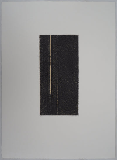 Philippe MINARD : Composition linéaire - Gravure (détail)