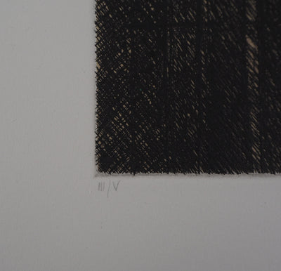 Philippe MINARD : Composition linéaire - Gravure (détail)