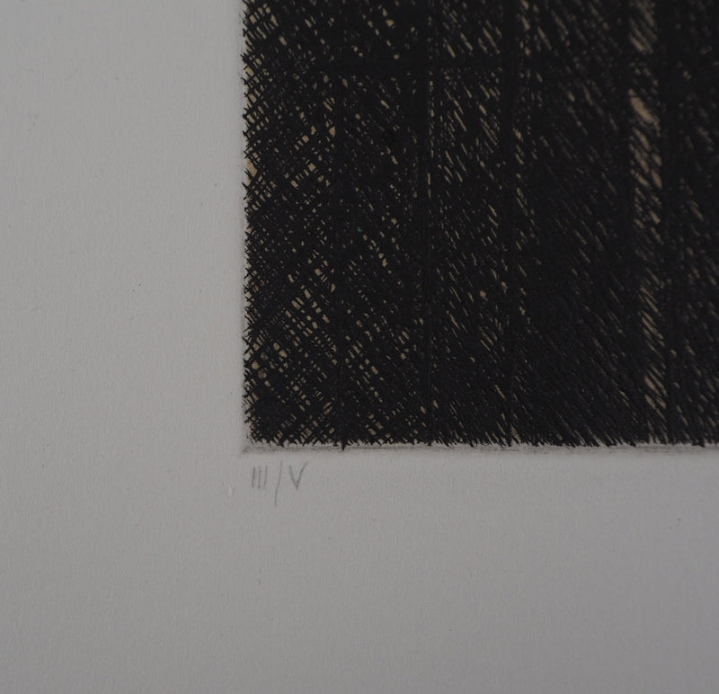 Philippe MINARD : Composition linéaire - Gravure (détail)