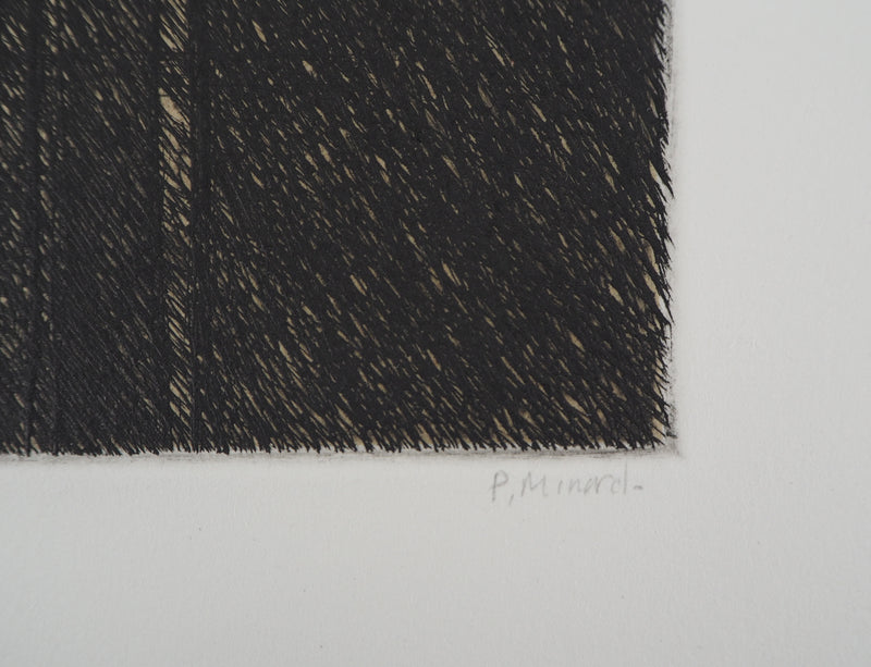Philippe MINARD : Composition linéaire - Gravure (détail)