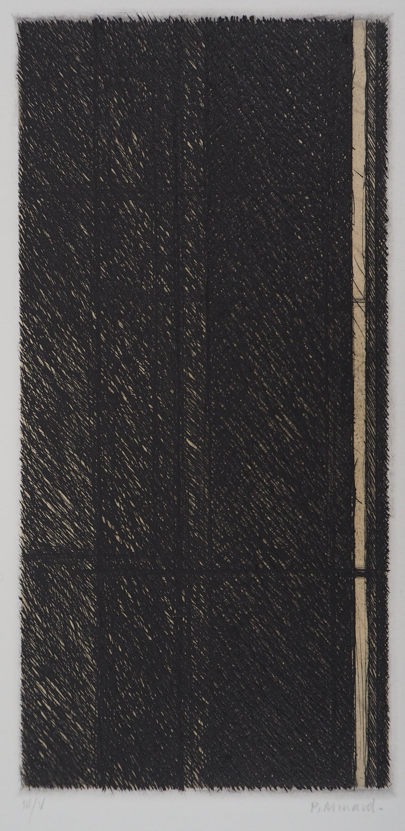 Philippe MINARD : Composition noire - Gravure