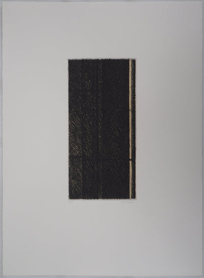 Philippe MINARD : Composition noire - Gravure (détail)