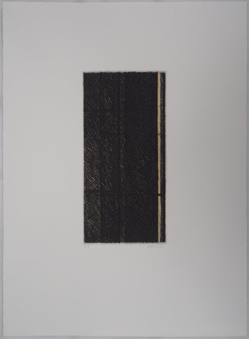 Philippe MINARD : Composition noire - Gravure (détail)