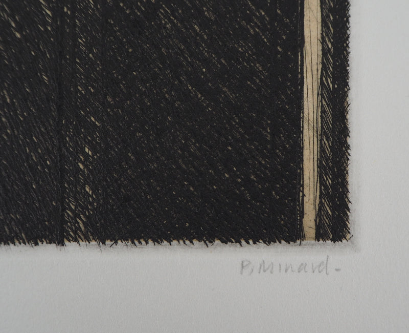 Philippe MINARD : Composition noire - Gravure (détail)