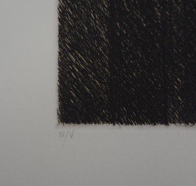Philippe MINARD : Composition noire - Gravure (détail)