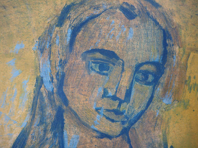 André MINAUX : Figure féminine, 1957 - Lithographie (détail)