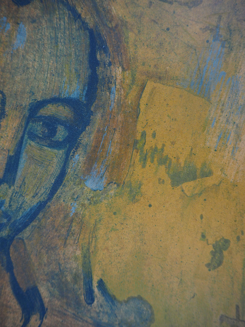 André MINAUX : Figure féminine, 1957 - Lithographie (détail)