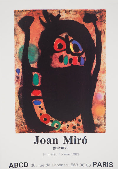 Joan MIRO : Joan Miró gravures - Affiche (détail)