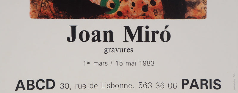 Joan MIRO : Joan Miró gravures - Affiche (détail)