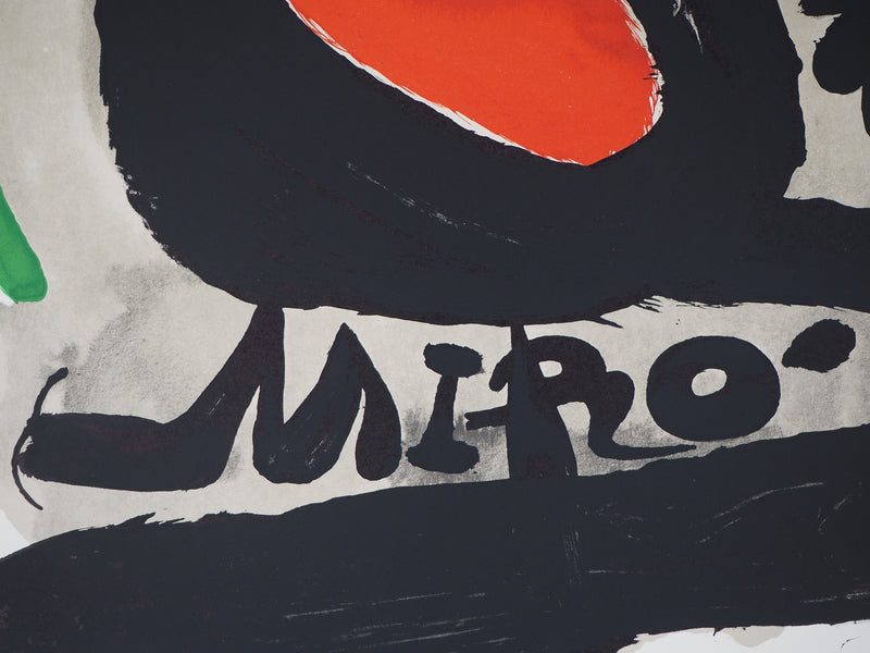 Joan MIRO : Oiseau solaire, lunaire et étincelles - Affiche (détail)