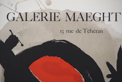 Joan MIRO : Oiseau solaire, lunaire et étincelles - Affiche (détail)