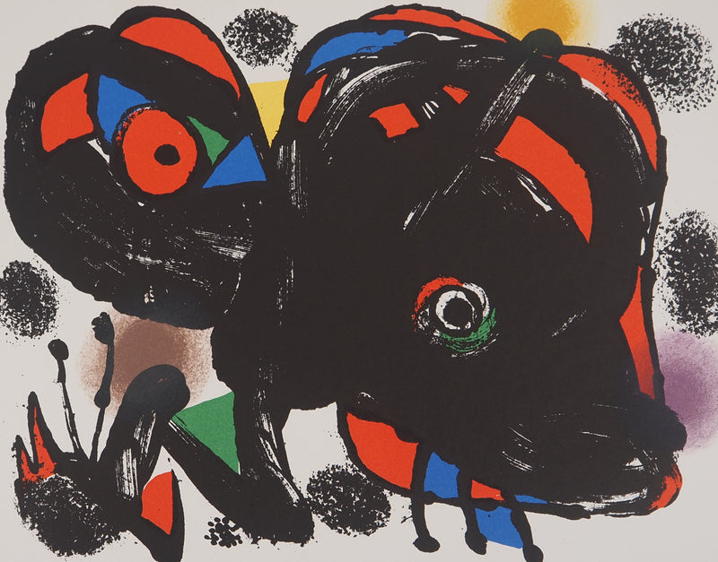 Joan MIRO : Animal sauvage, Lithographie originale (photo de détail 4) - Crédit photo : Galerie Art.Paris