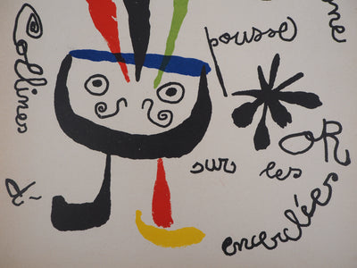 Joan MIRO : L'oiseau surréaliste, Lithographie originale (photo de détail 3) - Crédit photo : Galerie Art.Paris