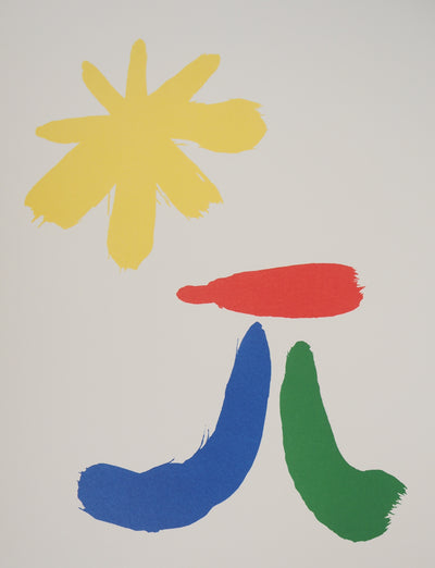 Joan MIRO : Personnage surréaliste et le Soleil, Lithographie originale (photo de détail 3) - Crédit photo : Galerie Art.Paris