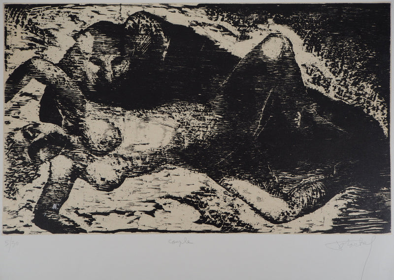 Francis MOCKEL : Couple - Gravure