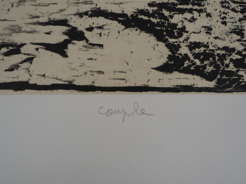 Francis MOCKEL : Couple - Gravure (détail)