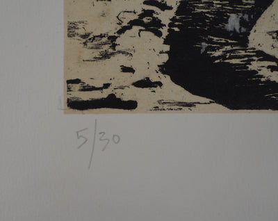 Francis MOCKEL : Couple - Gravure (détail)