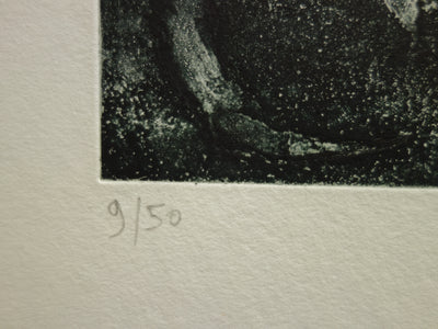 Francis MOCKEL : Monde sous-marin - Gravure (détail)