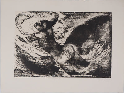 Francis MOCKEL : Nageuse II - Gravure (détail)