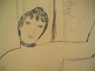 Amedeo MODIGLIANI : L'acrobate - Lithographie (détail)