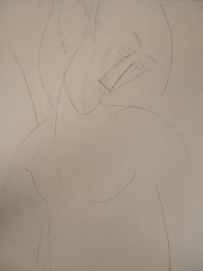 Amedeo MODIGLIANI : Caryatide, 1959 - Lithographie (détail)