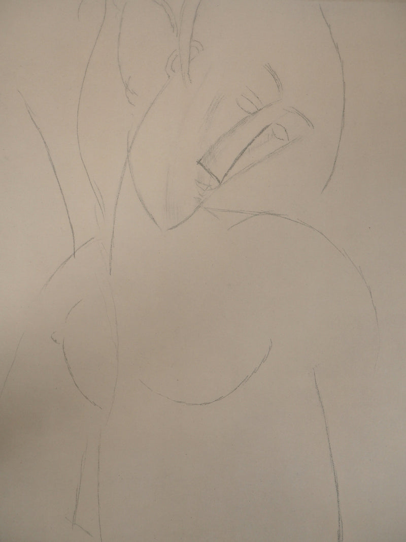 Amedeo MODIGLIANI : Caryatide, 1959 - Lithographie (détail)