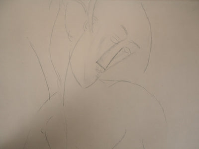 Amedeo MODIGLIANI : Caryatide, 1959 - Lithographie (détail)