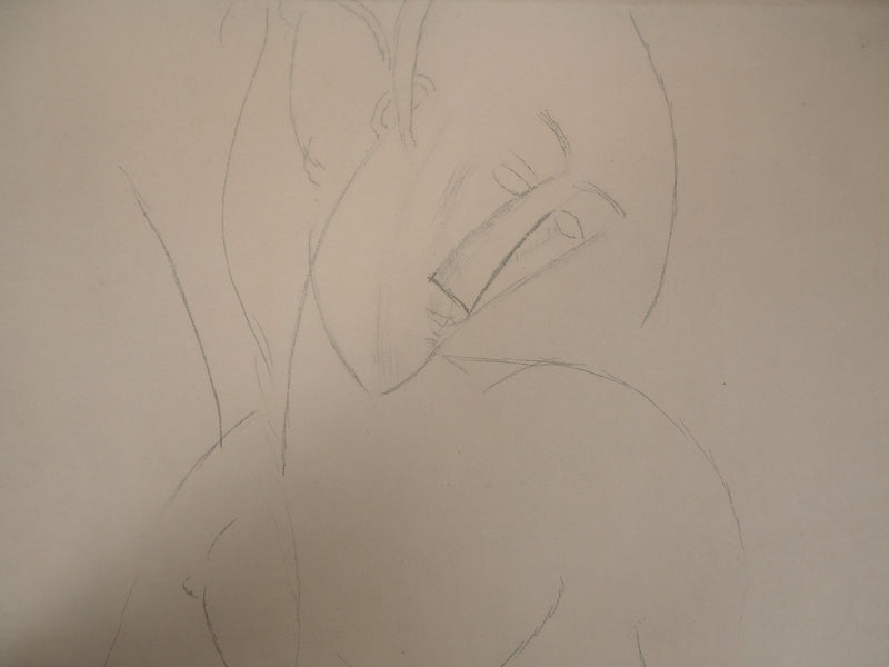 Amedeo MODIGLIANI : Caryatide, 1959 - Lithographie (détail)