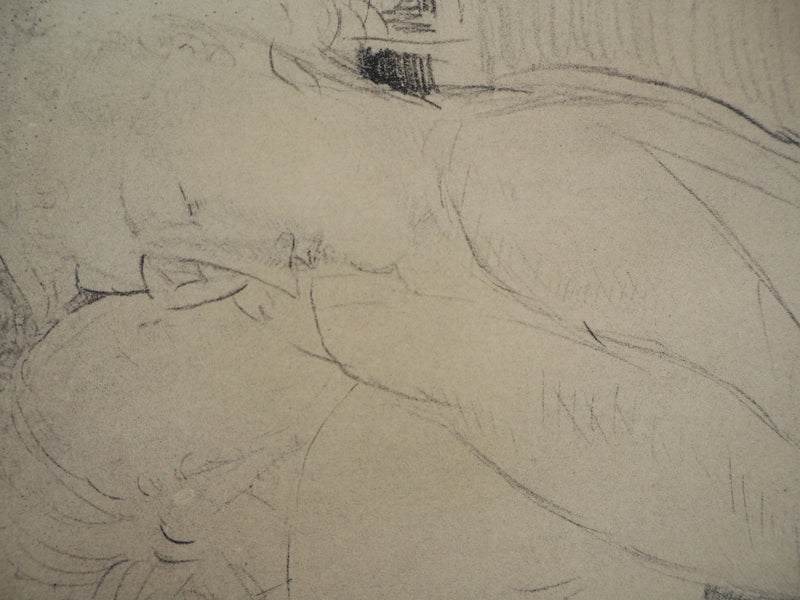 Amedeo MODIGLIANI : Le couple - Lithographie (détail)