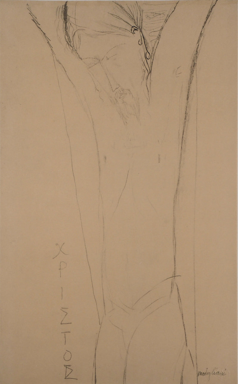 Amedeo MODIGLIANI : Crucifix, 1959 - Lithographie