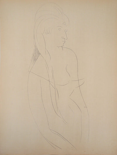 Amedeo MODIGLIANI : Femme en cheveux - Lithographie