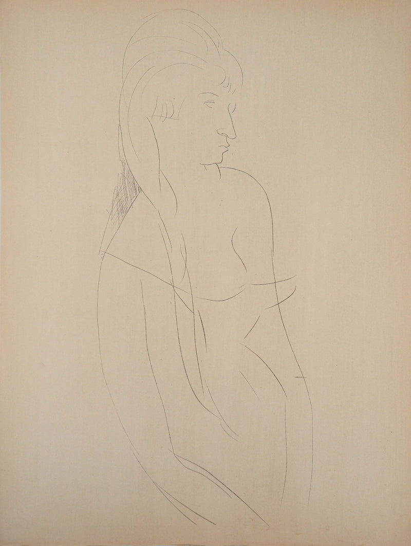 Amedeo MODIGLIANI : Femme en cheveux - Lithographie
