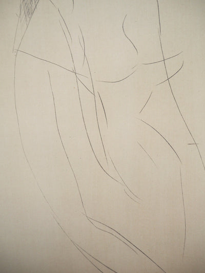 Amedeo MODIGLIANI : Femme en cheveux - Lithographie (détail)